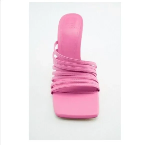 ZARA HIGH HEELED STRAPPY SANDALS - Picture 7 of 11